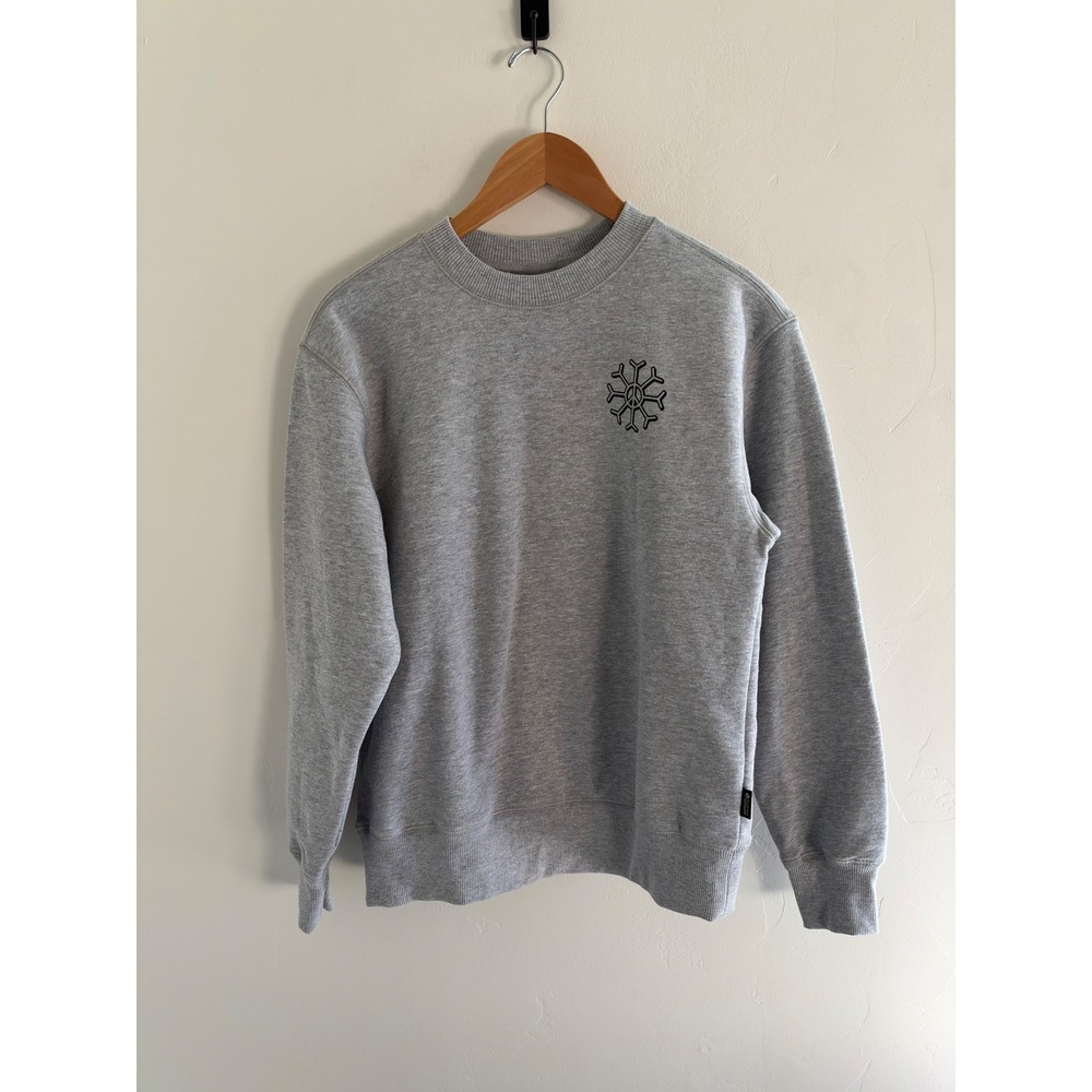 Mountain Hardwear Womens Gray Peace Snowflake Graphic Crewneck Sweatshirt Small